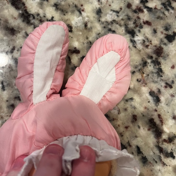 Vintage 1991 Fisher Price Puffalump KIDS plush PINK Baby Doll with Bunny Ears - Picture 5 of 7